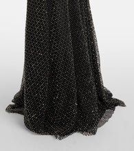 Self-Portrait Embellished fishnet gown