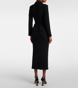 Self-Portrait Peplum embellished blazer dress