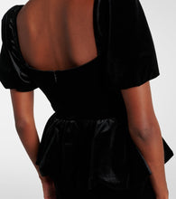 Self-Portrait Peplum velvet midi dress