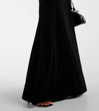 Self-Portrait Peplum velvet bustier gown