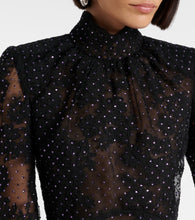 Self-Portrait Embellished lace gown
