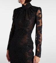 Self-Portrait Embellished lace gown