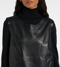 Norma Kamali Gathered faux leather minidress