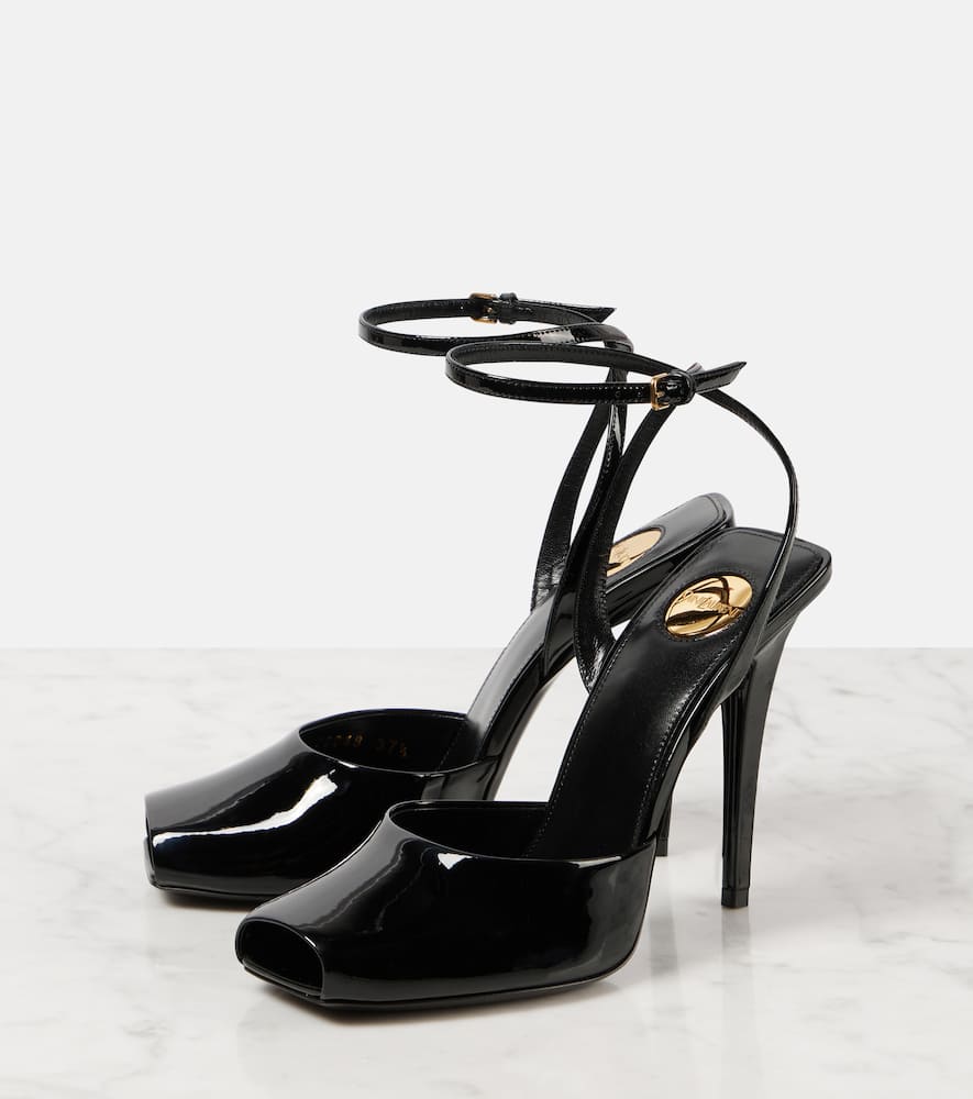 Saint Laurent La Scandale 110 patent leather sandals