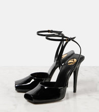 Saint Laurent La Scandale 110 patent leather sandals