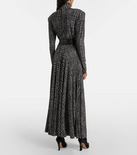Norma Kamali Belted checked midi dress