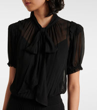 Polo Ralph Lauren Tie-neck georgette maxi dress