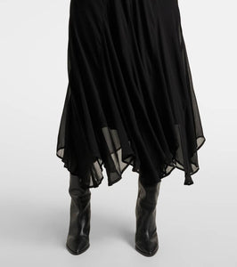 Polo Ralph Lauren Tie-neck georgette maxi dress