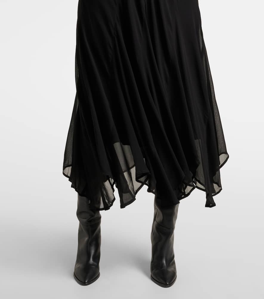 Polo Ralph Lauren Tie-neck georgette maxi dress