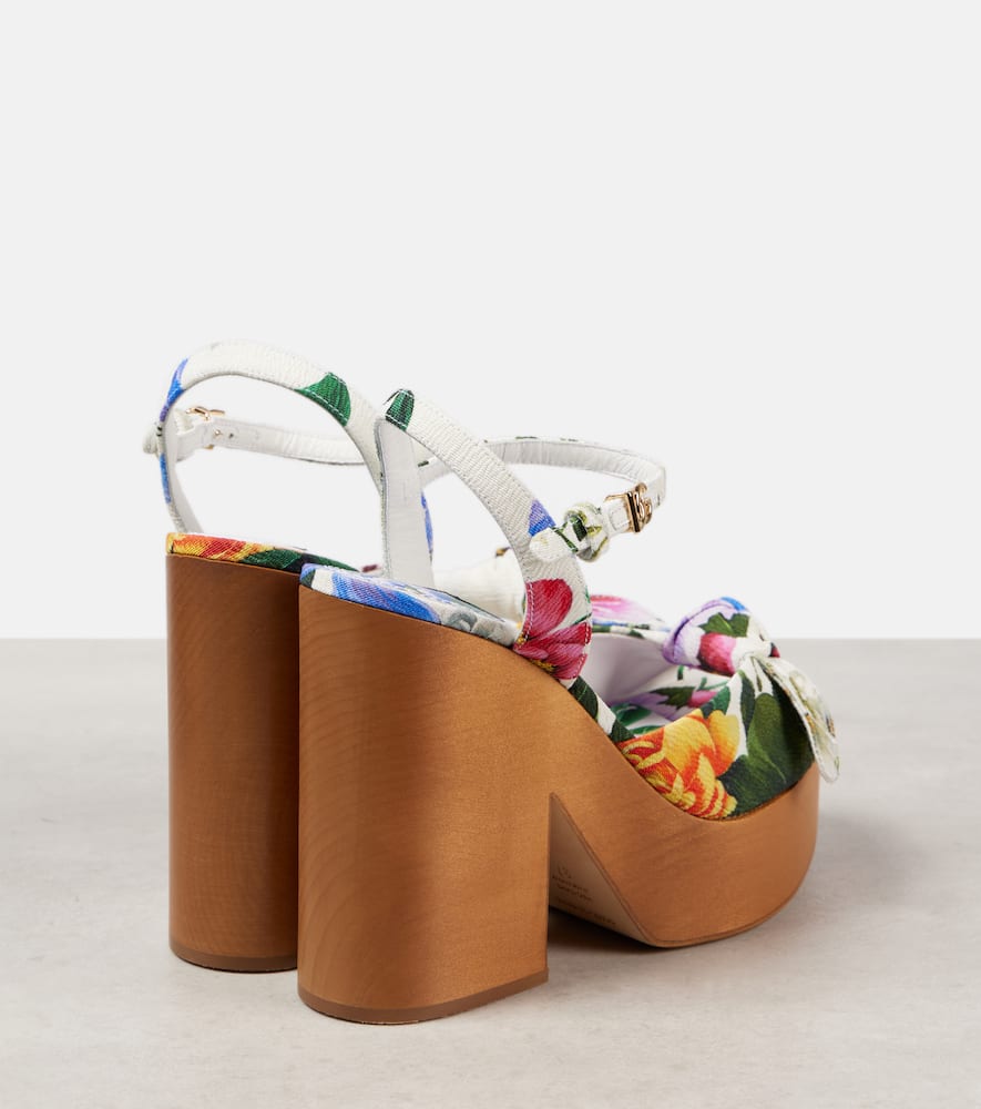 Dolce&Gabbana Floral jacquard platform sandals