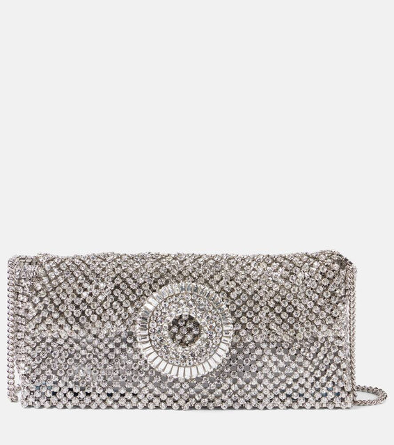 Aquazzura Crystal Hoop Small shoulder bag. Shop Aquazzura Clutches for women now.
