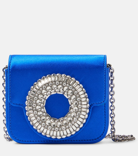 Aquazzura Mini embellished satin shoulder bag. Shop Aquazzura Clutches for women now.