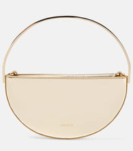 Aquazzura Purist Mini metallic leather shoulder bag. Shop Aquazzura Top-Handle Bags for women now.