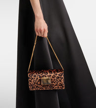 Gianvito Rossi Jaipur Mini leopard-print velvet clutch