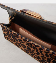 Gianvito Rossi Jaipur Mini leopard-print velvet clutch