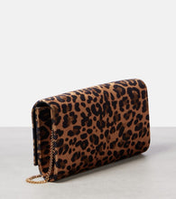 Gianvito Rossi Jaipur Mini leopard-print velvet clutch