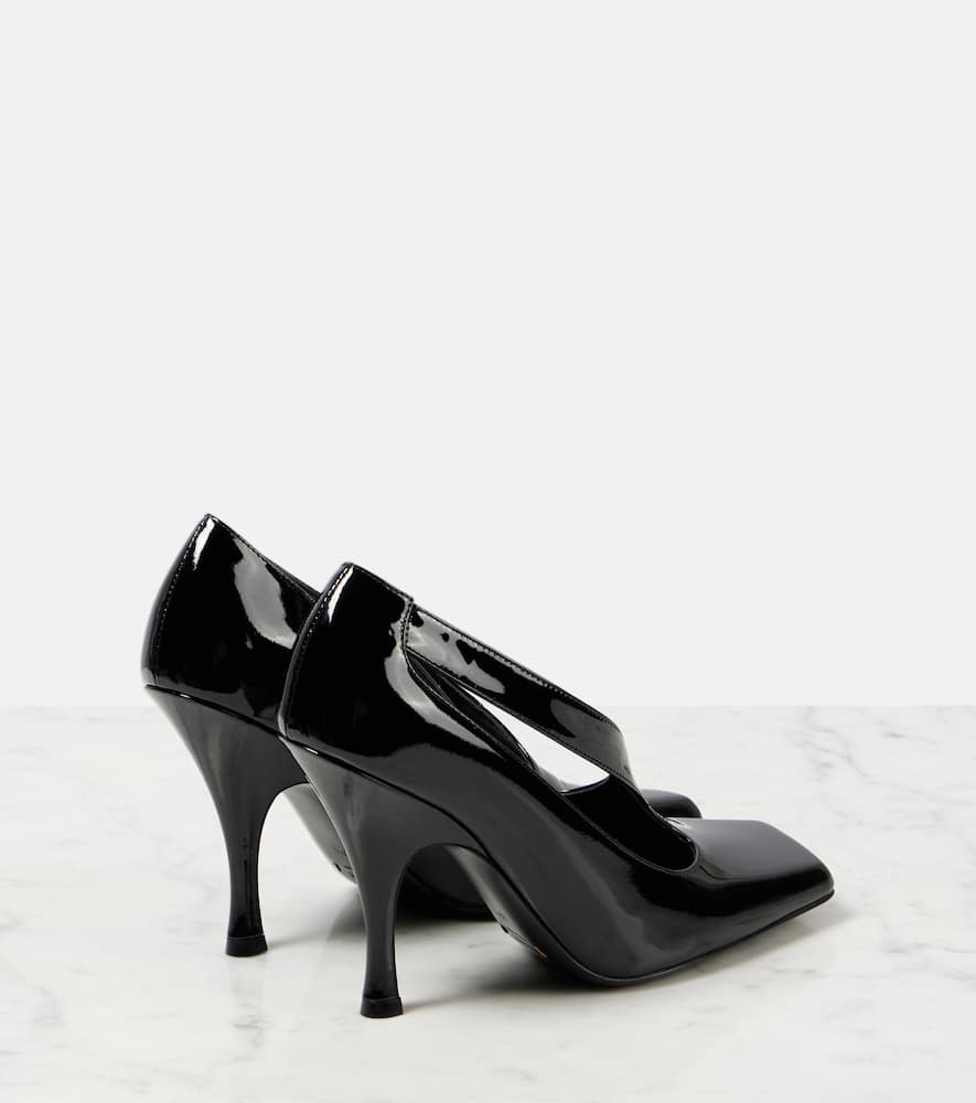 Khaite Eva 100 cutout patent leather pumps