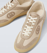 Gucci Interlocking G suede-trimmed sneakers
