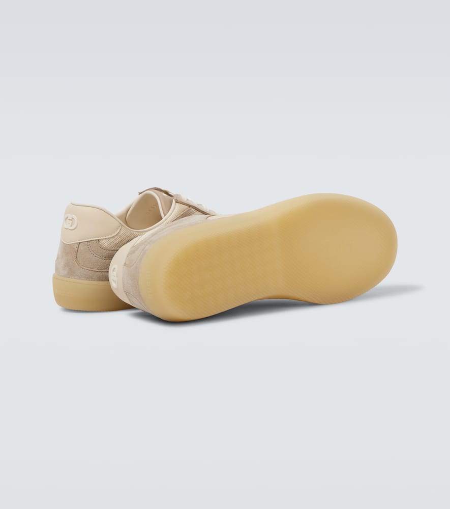 Gucci Interlocking G suede-trimmed sneakers