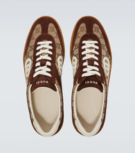 Gucci Interlocking G suede-trimmed sneakers