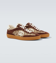Gucci Interlocking G suede-trimmed sneakers