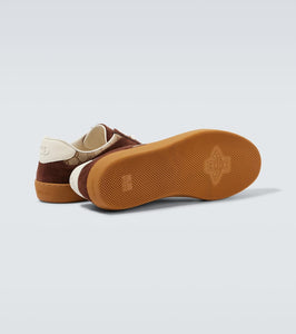 Gucci Interlocking G suede-trimmed sneakers