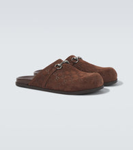 Gucci Horsebit GG suede clogs