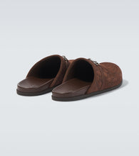 Gucci Horsebit GG suede clogs