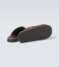 Gucci Horsebit GG suede clogs
