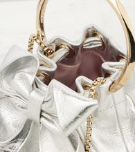 Jimmy Choo Bon Bon Micro metallic leather bucket bag