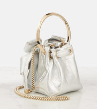 Jimmy Choo Bon Bon Micro metallic leather bucket bag