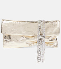 Jimmy Choo Zandra metallic leather clutch. Shop Jimmy Choo Clutches for women now.