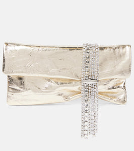 Jimmy Choo Zandra metallic leather clutch. Shop Jimmy Choo Clutches for women now.
