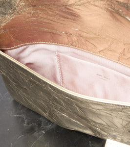 Jimmy Choo Zandra metallic leather clutch