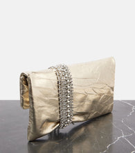 Jimmy Choo Zandra metallic leather clutch