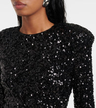 Rotate Bow-detail sequined minidress