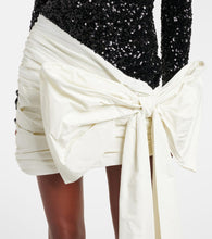 Rotate Bow-detail sequined minidress