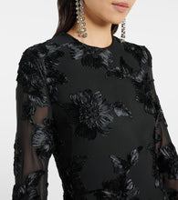 Rotate Floral embroidered satin minidress