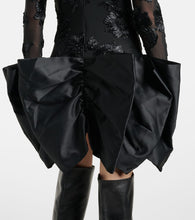Rotate Floral embroidered satin minidress
