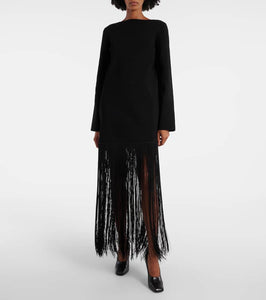 Khaite Paley fringed maxi dress