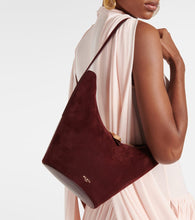 Alaia Shape Small suede and leather bucket bag