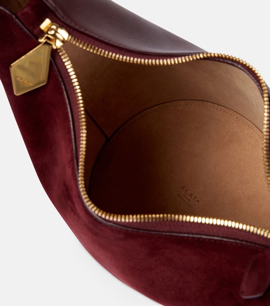 Alaia Shape Small suede and leather bucket bag