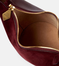 Alaia Shape Small suede and leather bucket bag