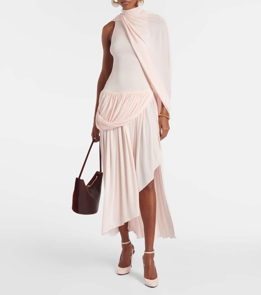 Alaia Shape Small suede and leather bucket bag