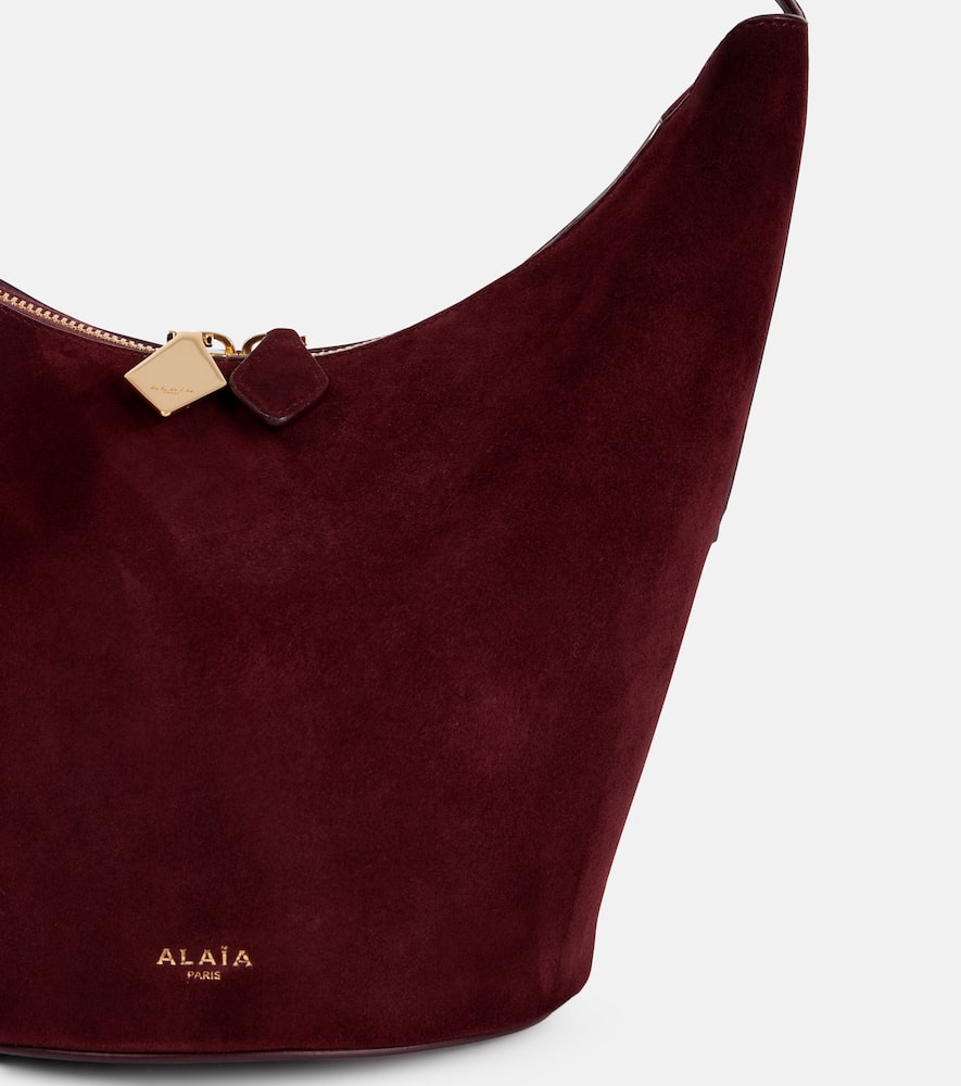 Alaia Shape Small suede and leather bucket bag