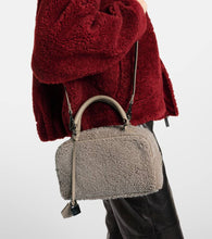 Brunello Cucinelli Leather-trimmed shearling tote bag