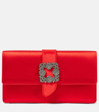 Manolo Blahnik Capri embellished satin clutch. Shop Manolo Blahnik Clutches for women now.