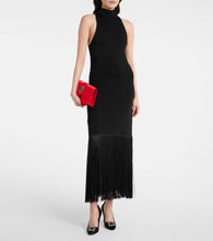 Manolo Blahnik Capri embellished satin clutch