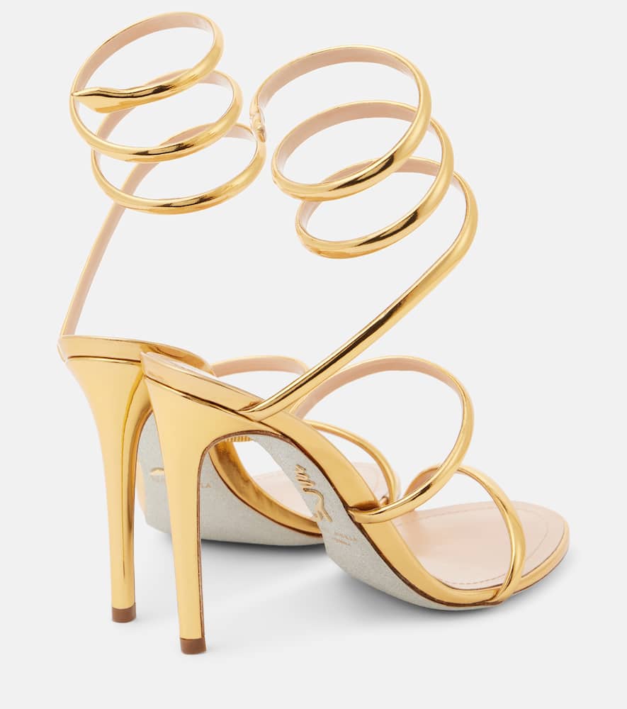 Rene Caovilla Cleo 105 mirrored leather sandals