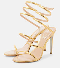 Rene Caovilla Cleo 105 mirrored leather sandals